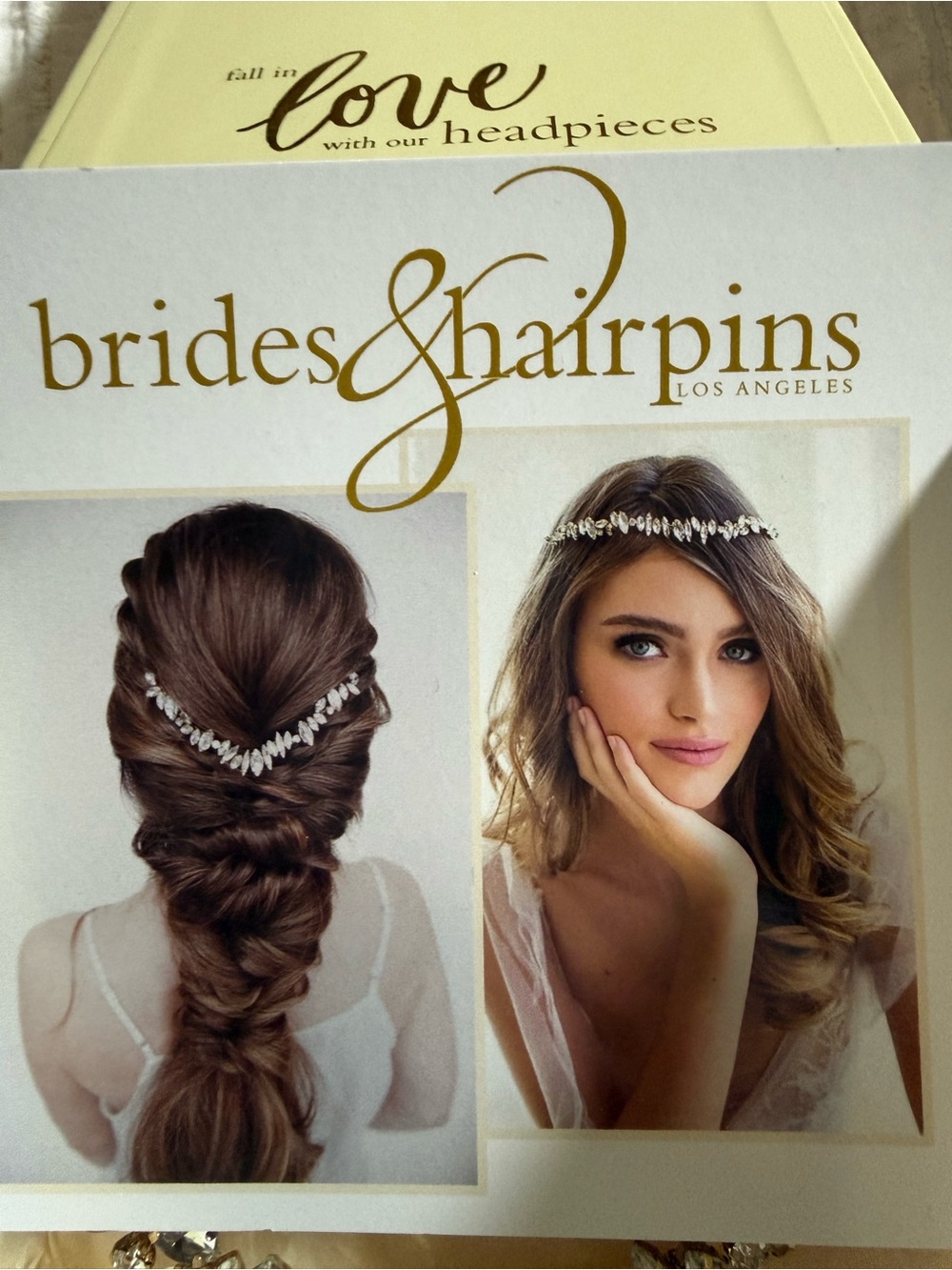 Brides & Hairpins Crystal Bridal Headband - White/Silver
